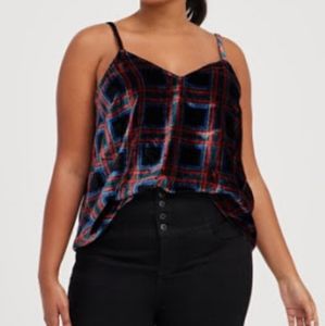 Torrid Sophie - Multi Plaid Velvet Swing Cami